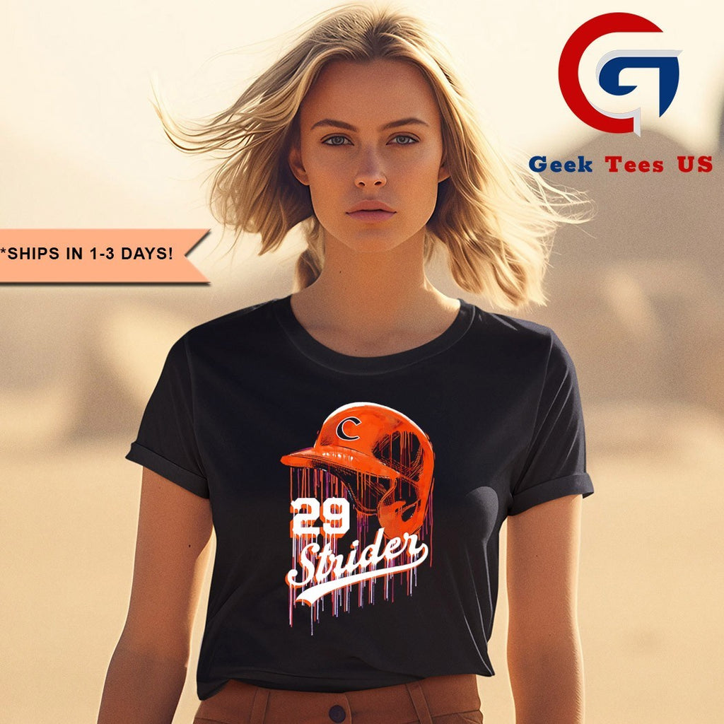 Spencer Strider Clemson Tigers MLBPA helmet shirt