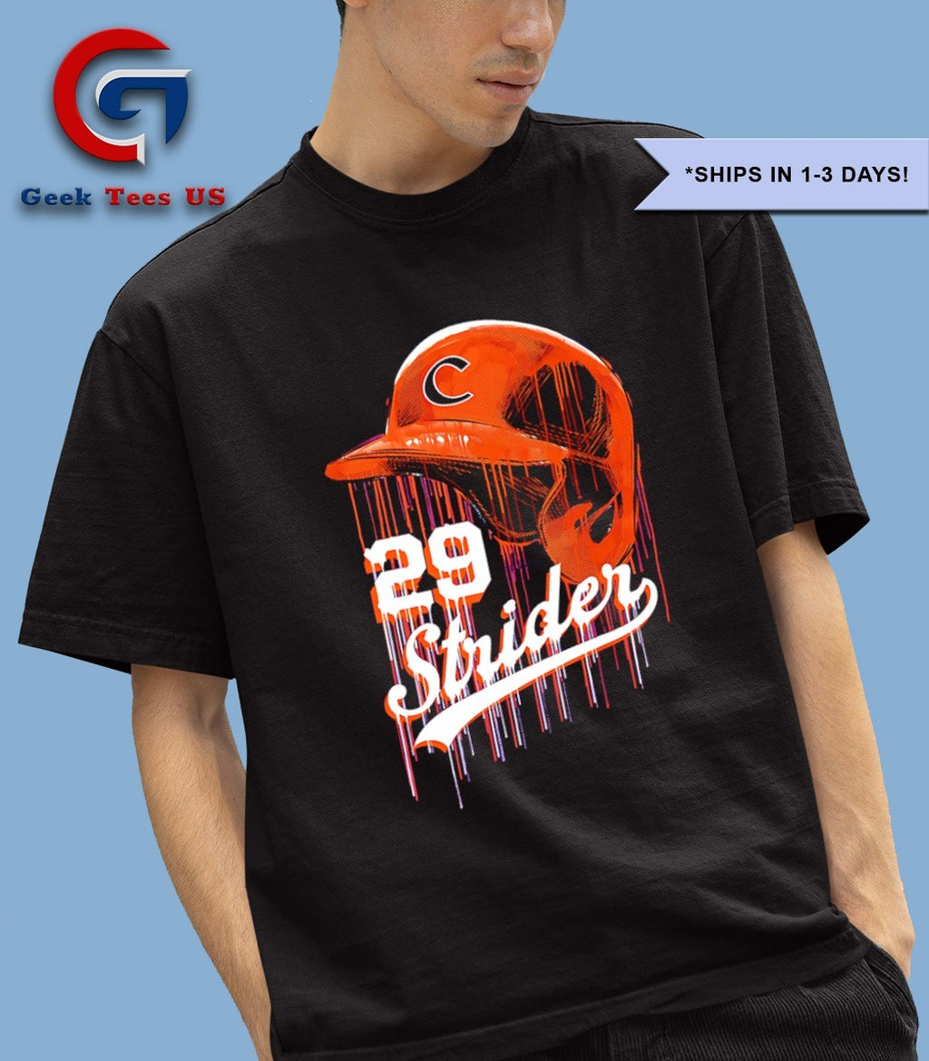 Spencer Strider Clemson Tigers MLBPA helmet shirt