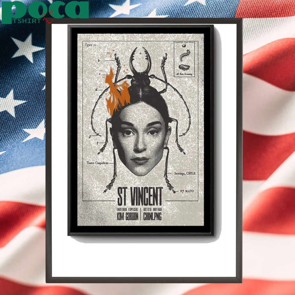 St. Vincent Tour Santiago, Chile May 27 2025 Poster shirt