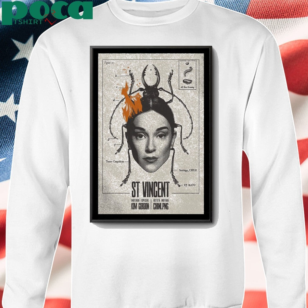 St. Vincent Tour Santiago, Chile May 27 2025 Poster shirt