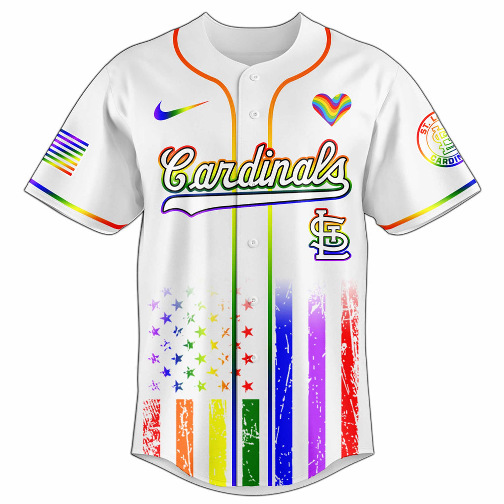 St. Louis Cardinals Happy Pride Month Baseball Jersey