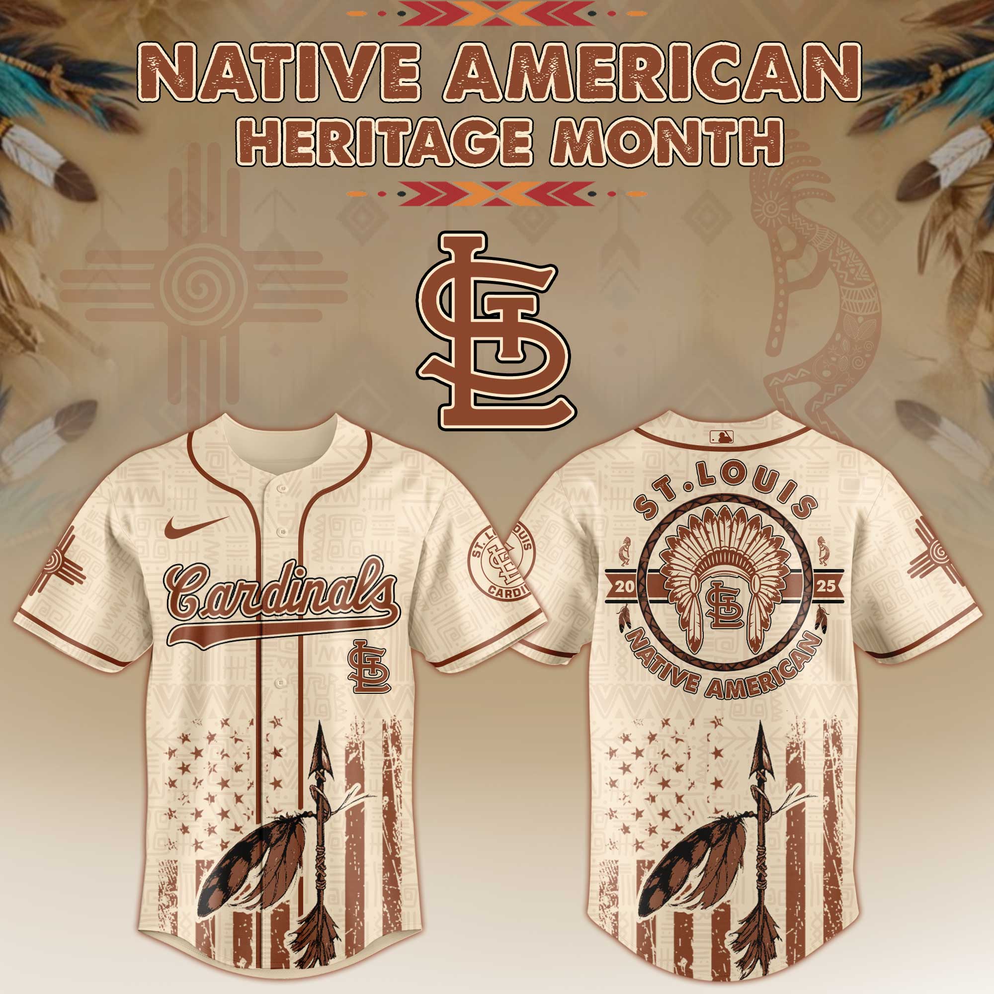 St.Louis Cardinals Native American Heritage Month Jersey 2025