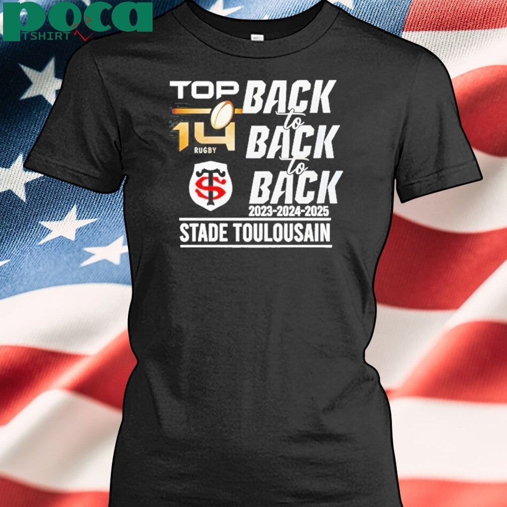 Stade Toulousain Top 14 Rugby Back to Back to Back 2025 Shirt