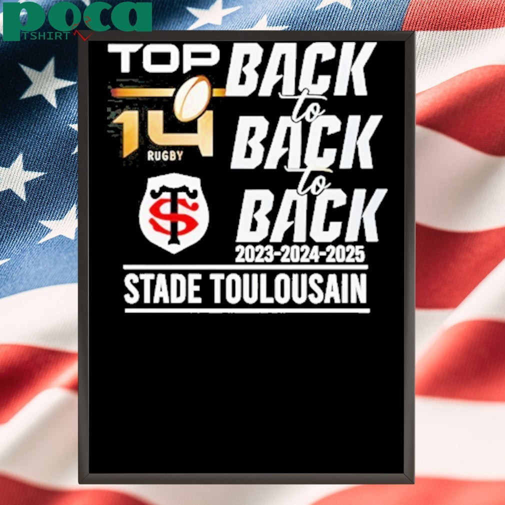 Stade Toulousain Top 14 Rugby Back to Back to Back 2025 Shirt