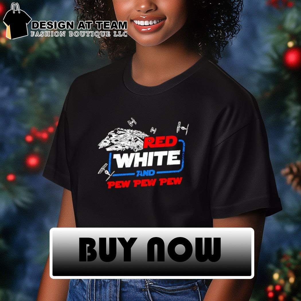 Star Red White and Pew Pew 4th of July shirt