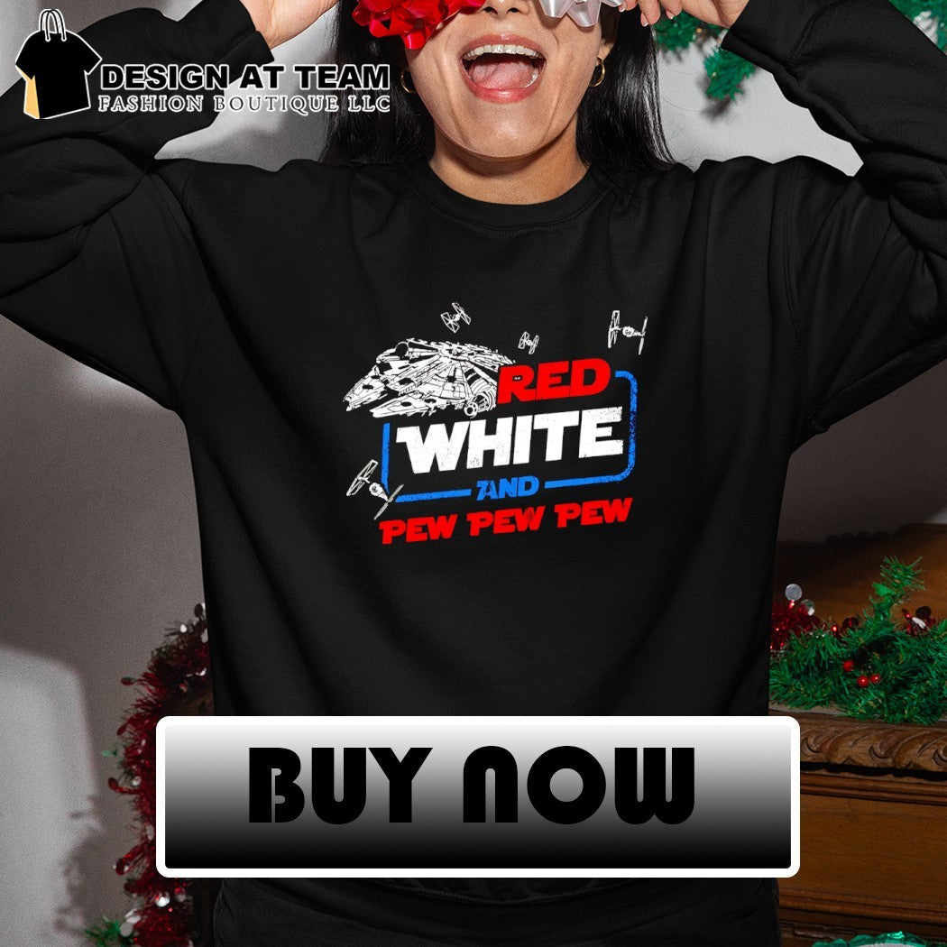 Star Red White and Pew Pew 4th of July shirt