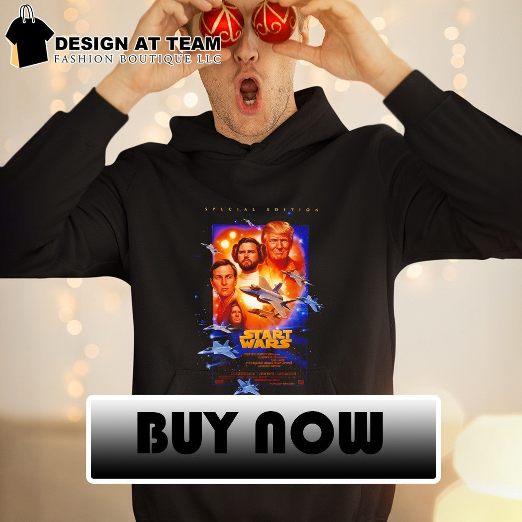 Starwars Movie Poster Parody Anti-War Trump Iran Graphic shirt