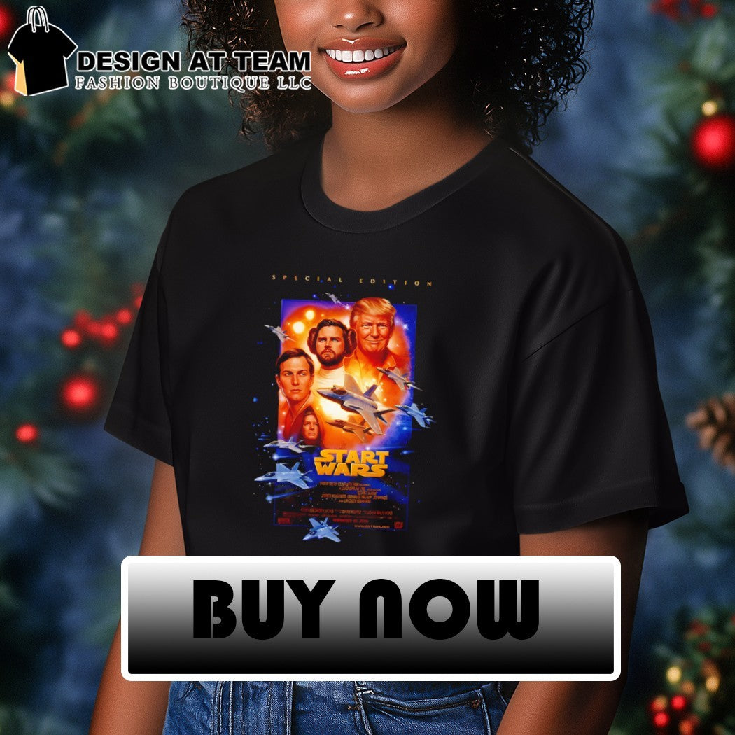 Starwars Movie Poster Parody Anti-War Trump Iran Graphic shirt