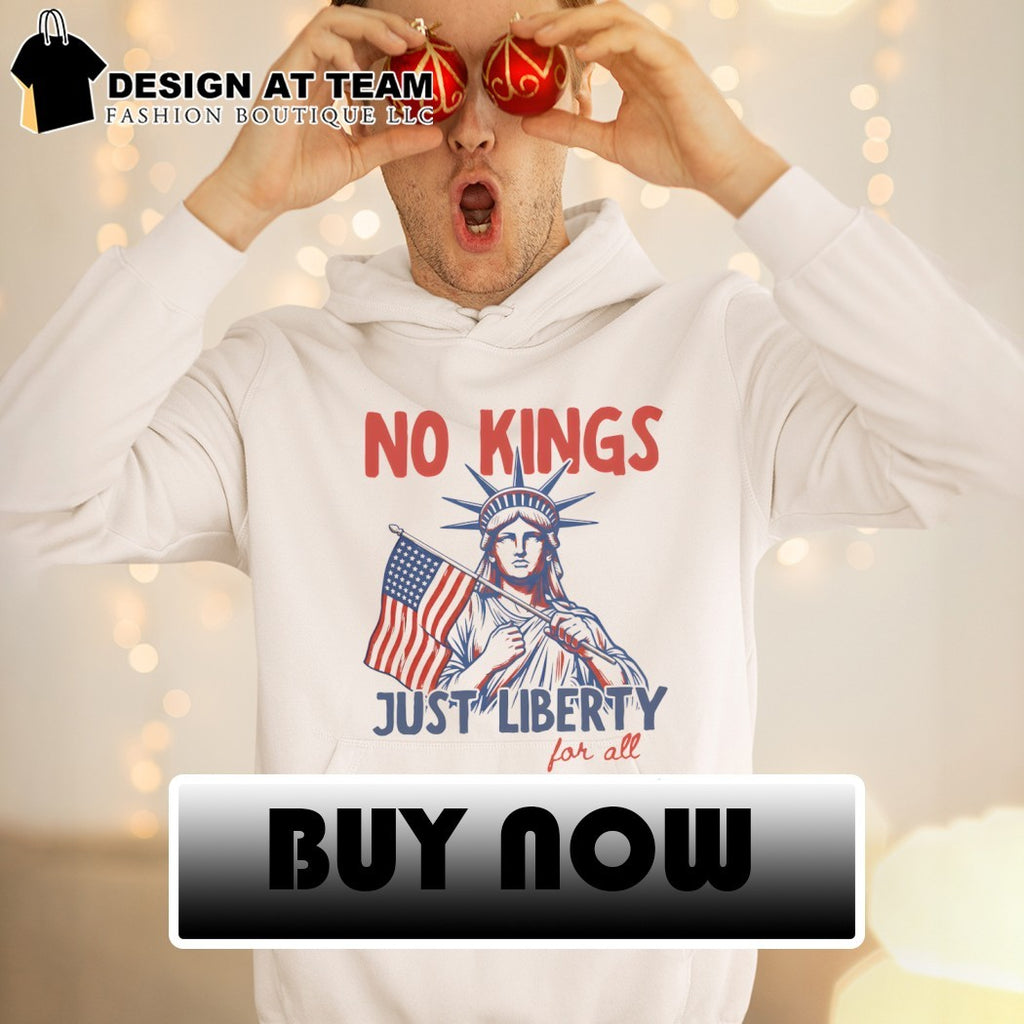 Statue of Liberty American flag No Kings Just Liberty for all shirt