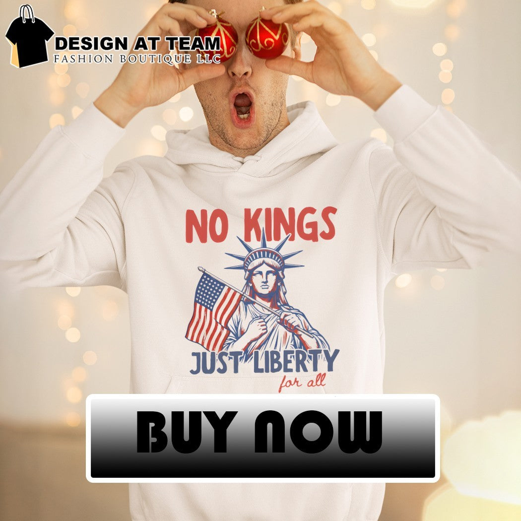 Statue of Liberty American flag No Kings Just Liberty for all shirt