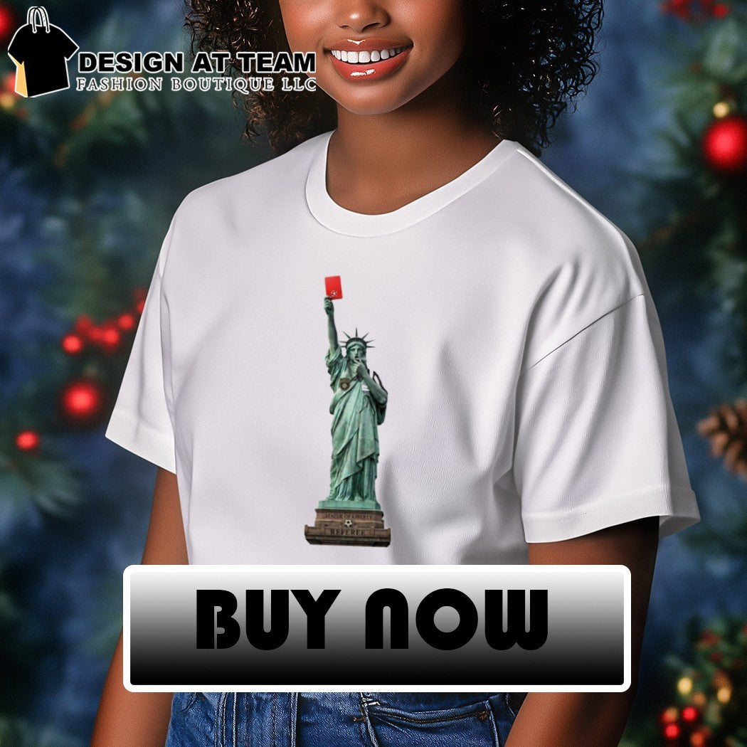 Statue of Liberty Red Card USA World Cup 2026 Soccer shirt