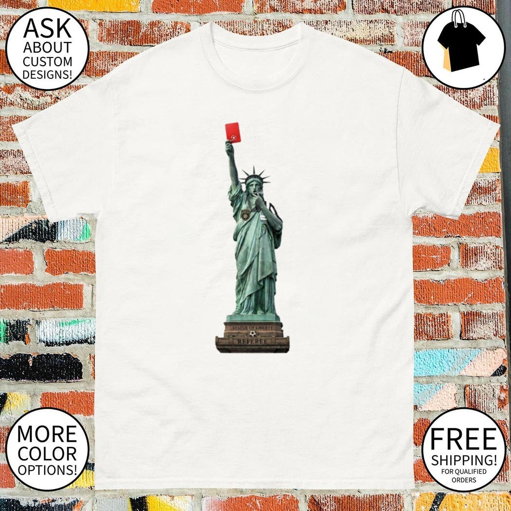 Statue of Liberty Red Card USA World Cup 2026 Soccer shirt