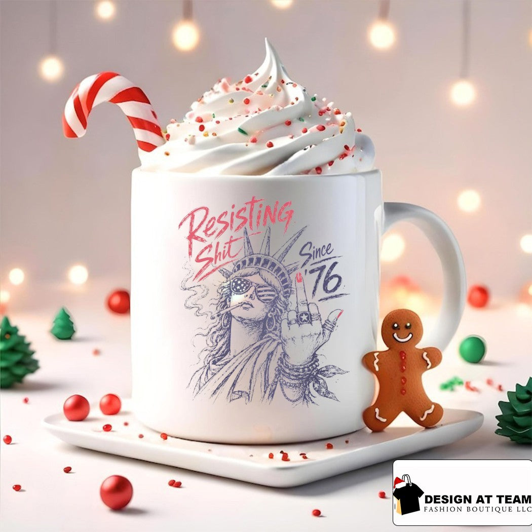 Statue of Liberty middle finger Resisting Shit since 1776 4th Of July shirt