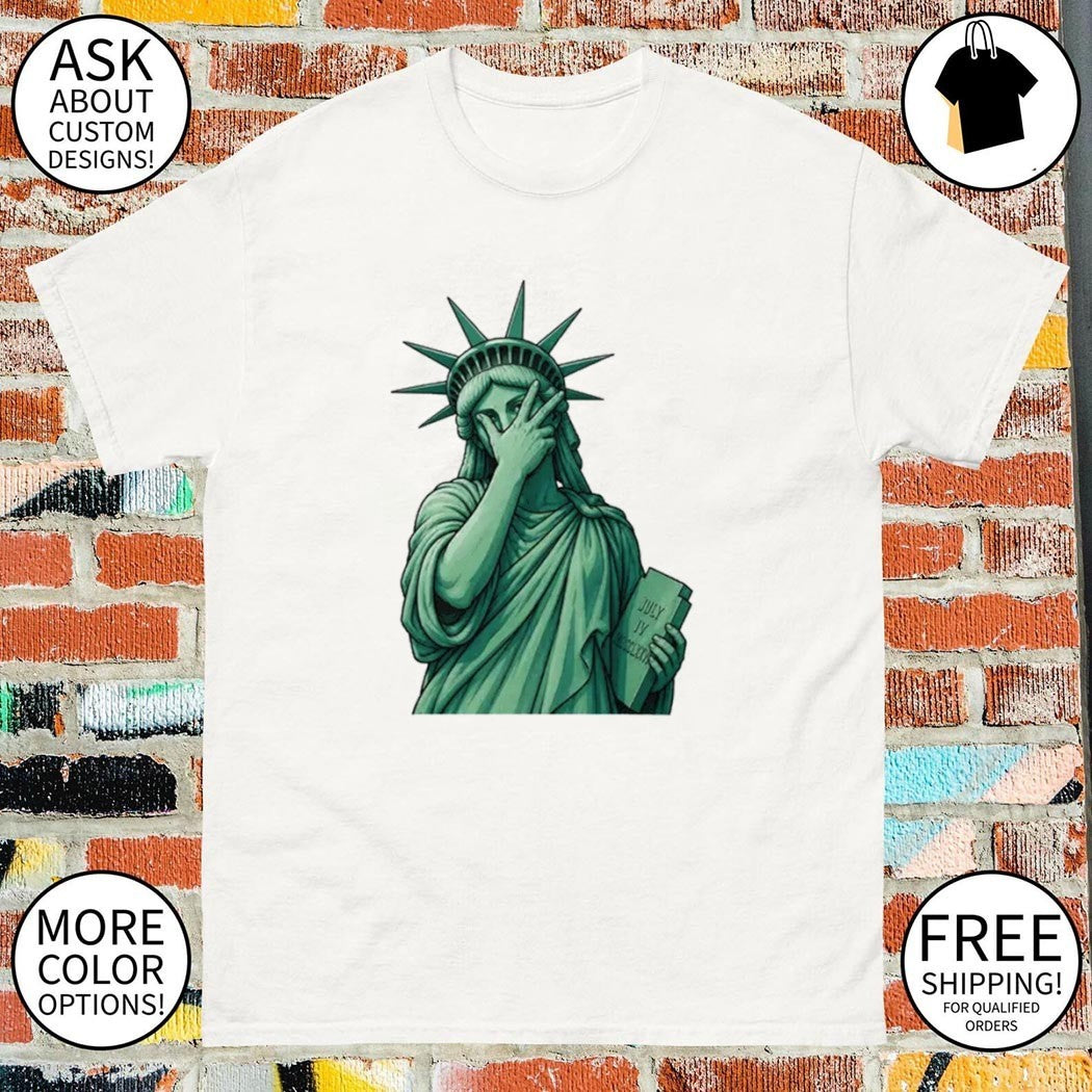 Statue of Liberty x Jalen Brunson 3 points pose Knicks fan shirt