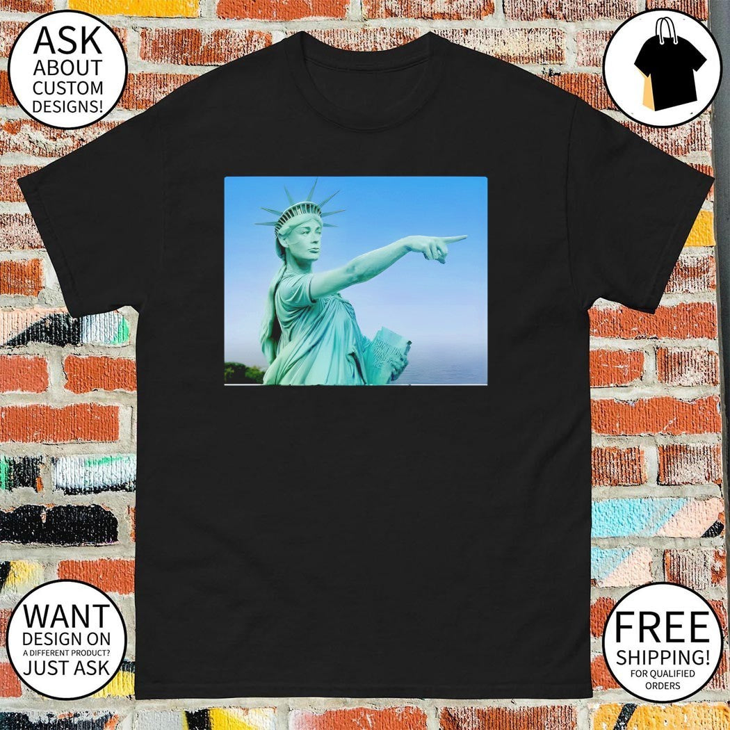 Statue of Liberty x Sophie Cunningham pointing finger monument shirt