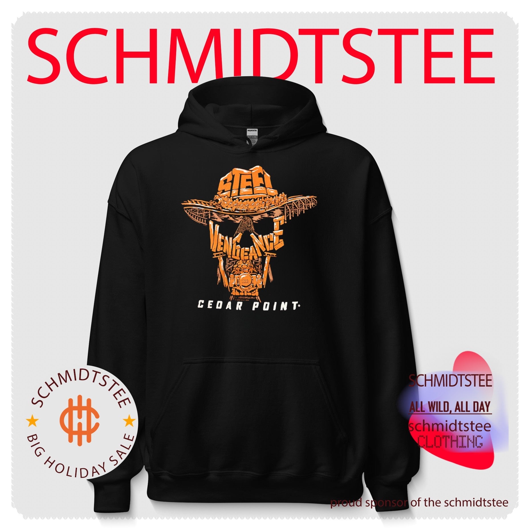 Steel Vengeance Wordscape Cedar Point Roller Coaster shirt