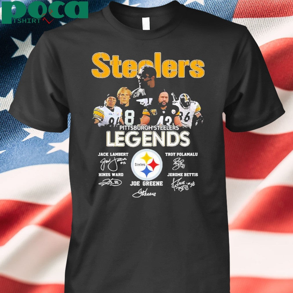 Steellers Legends Jack Lambert Troy Polamalu Joe Greene Shirt