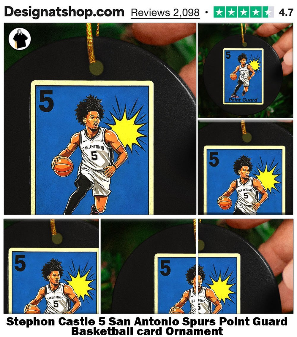 Stephon Castle 5 San Antonio Spurs Point Guard Basketball card shirt