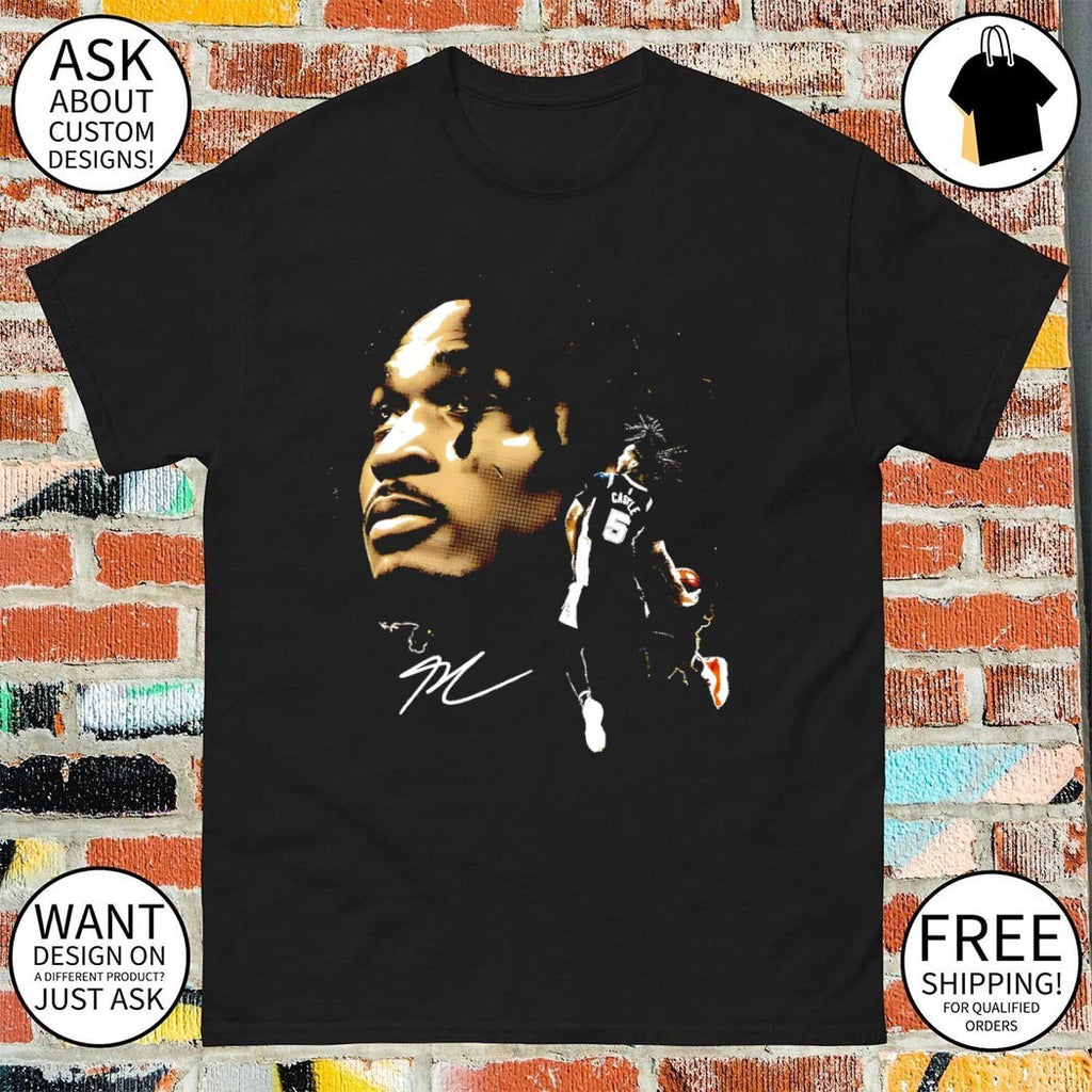 Stephon Castle Bigface San Antonio Spurs Basketball Player NBA 2026 signature shirt