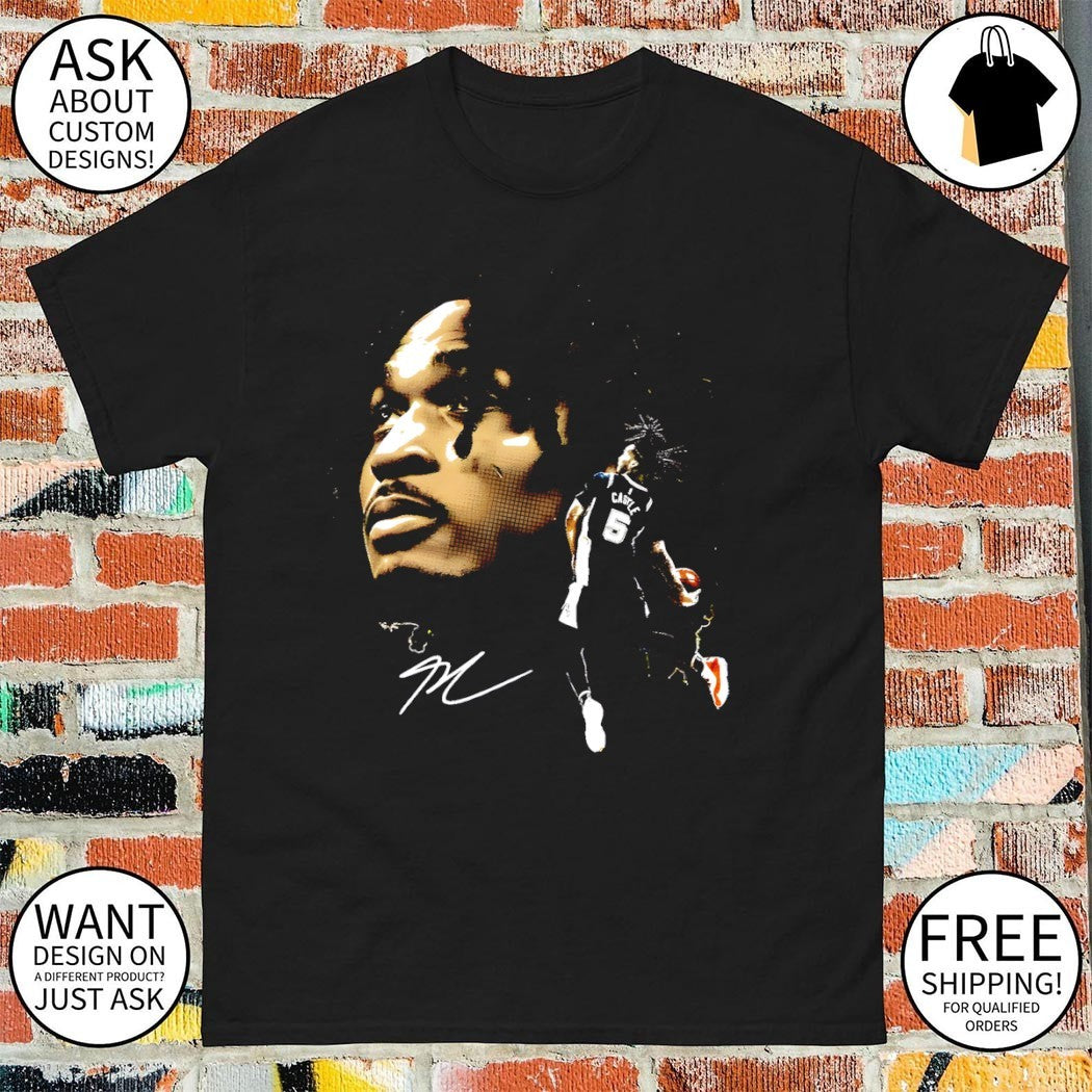 Stephon Castle Bigface San Antonio Spurs Basketball Player NBA 2026 signature shirt