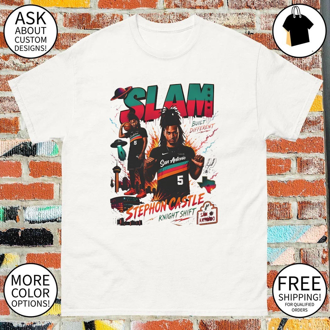Stephon Castle Knight Shift San Antonio Spurs Basketball SLAM Built Different shirt