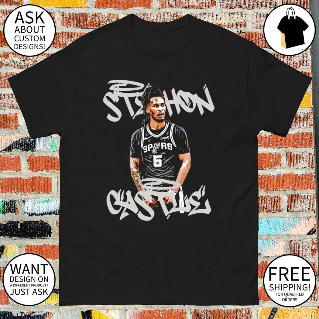Stephon Castle San Antonio Spurs Basketball Player NBA 2026 shirt