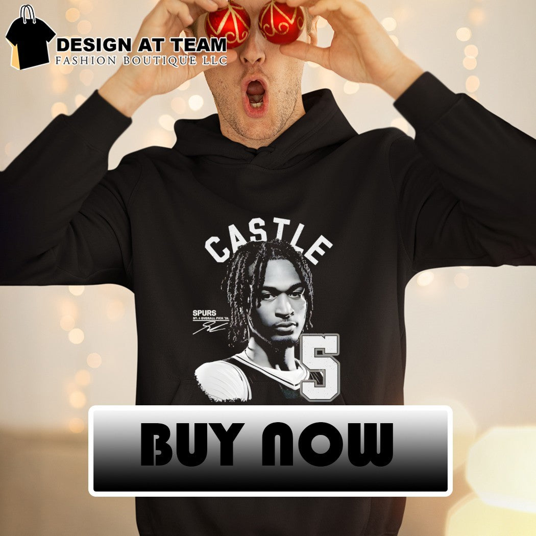 Stephon Castle San Antonio Spurs basketball No 4 Overall Pick ’24 shirt