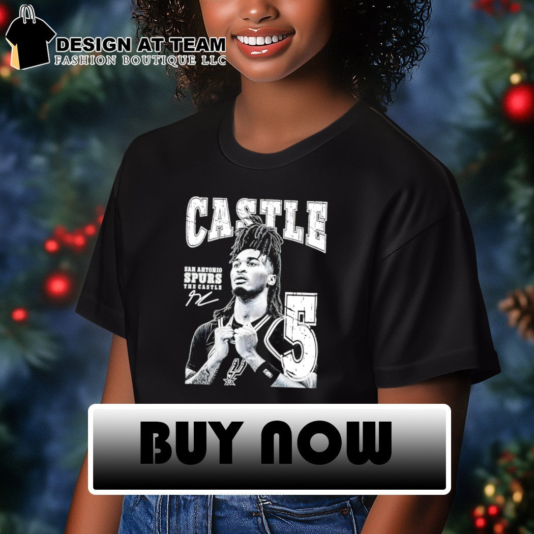 Stephon Castle San Antonio Spurs player number 5 The Castle signature shirt