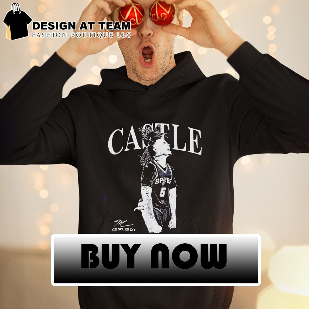 Stephon Castle San Antonio Spurs player silhouette Castle go Spurs go signature shirt