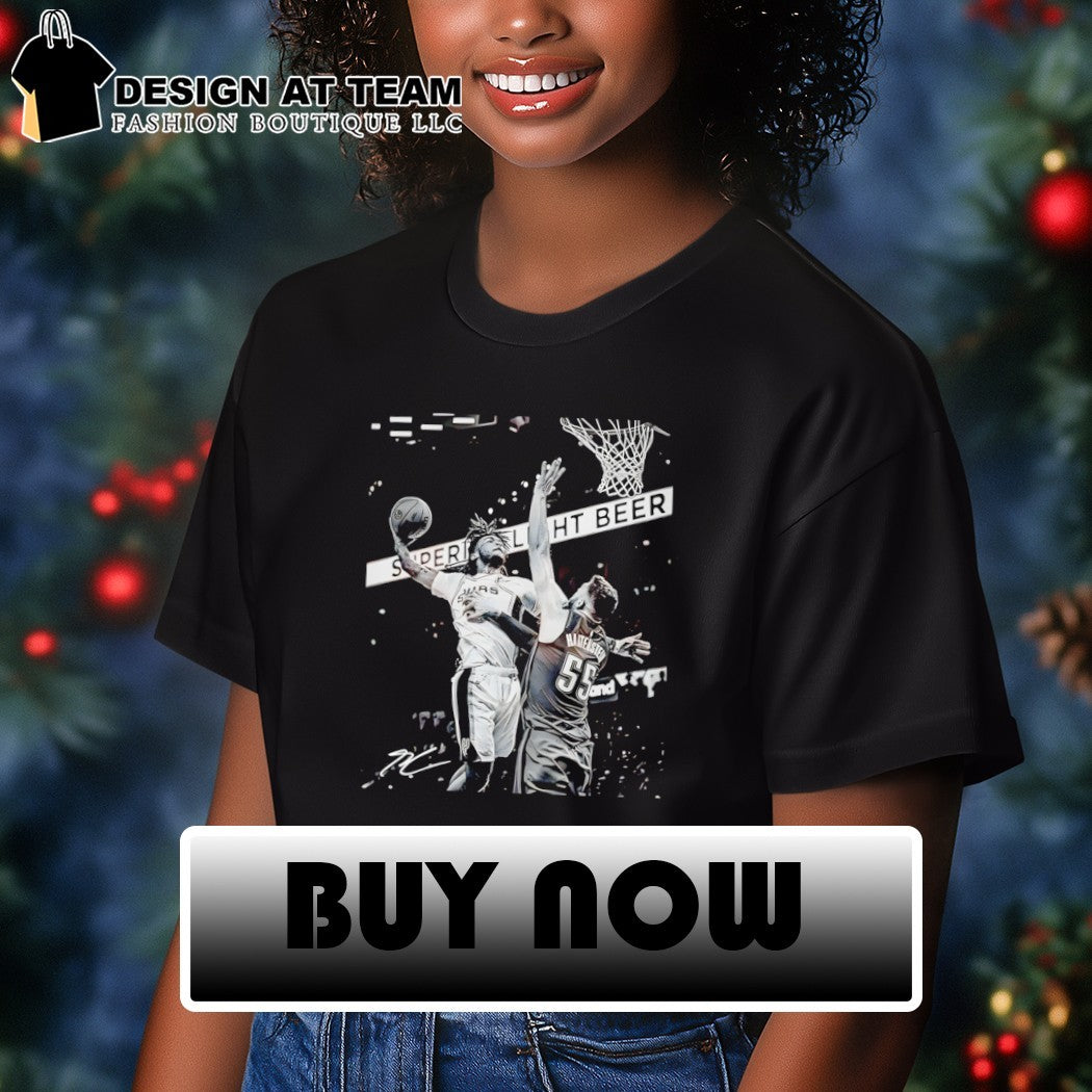 Stephon Castle dunk Isaiah Hartenstein San Antonio Spurs Basketball NBA signature shirt