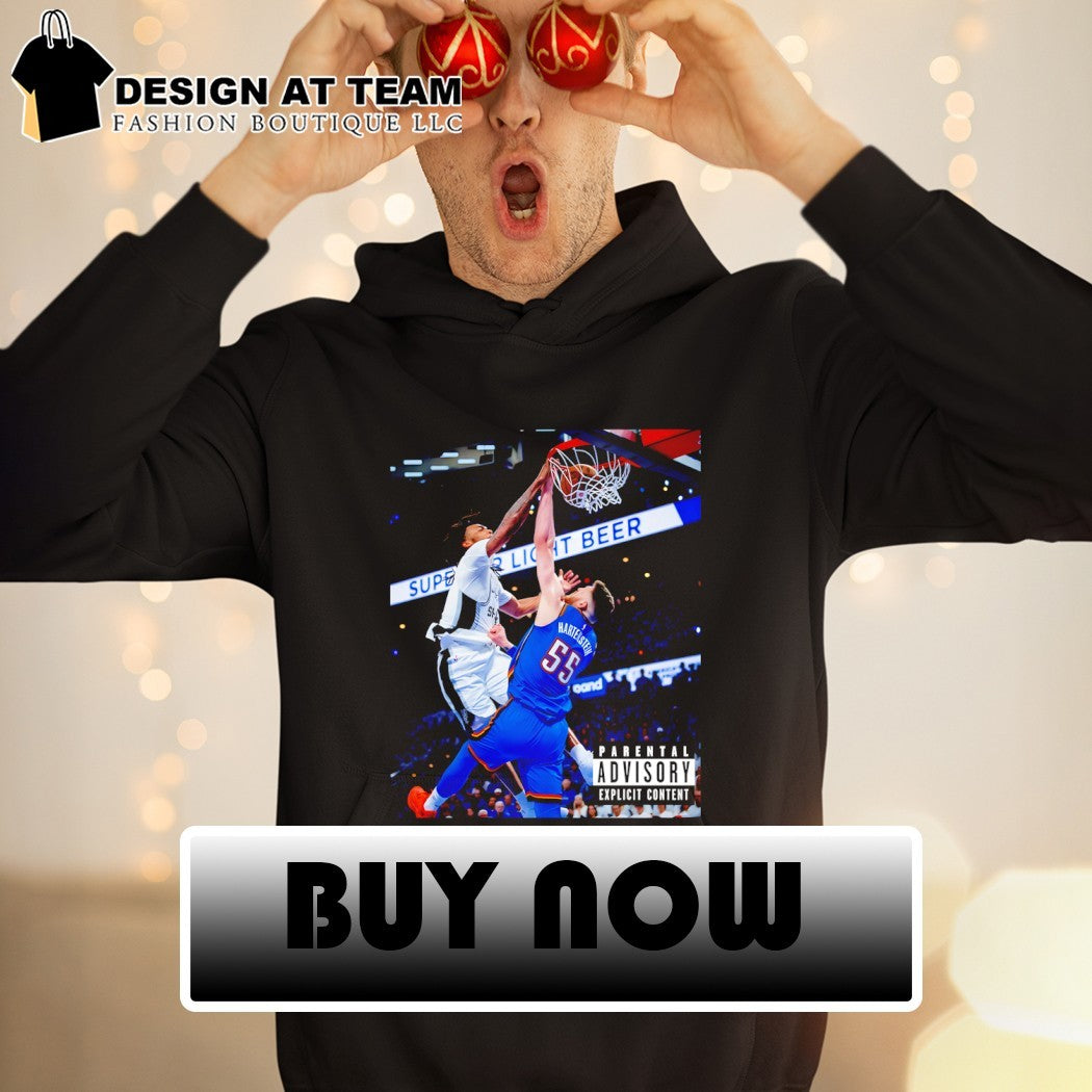 Stephon Castle dunk Isaiah Hartenstein San Antonio Spurs vs Oklahoma City Thunder Basketball 2026 shirt