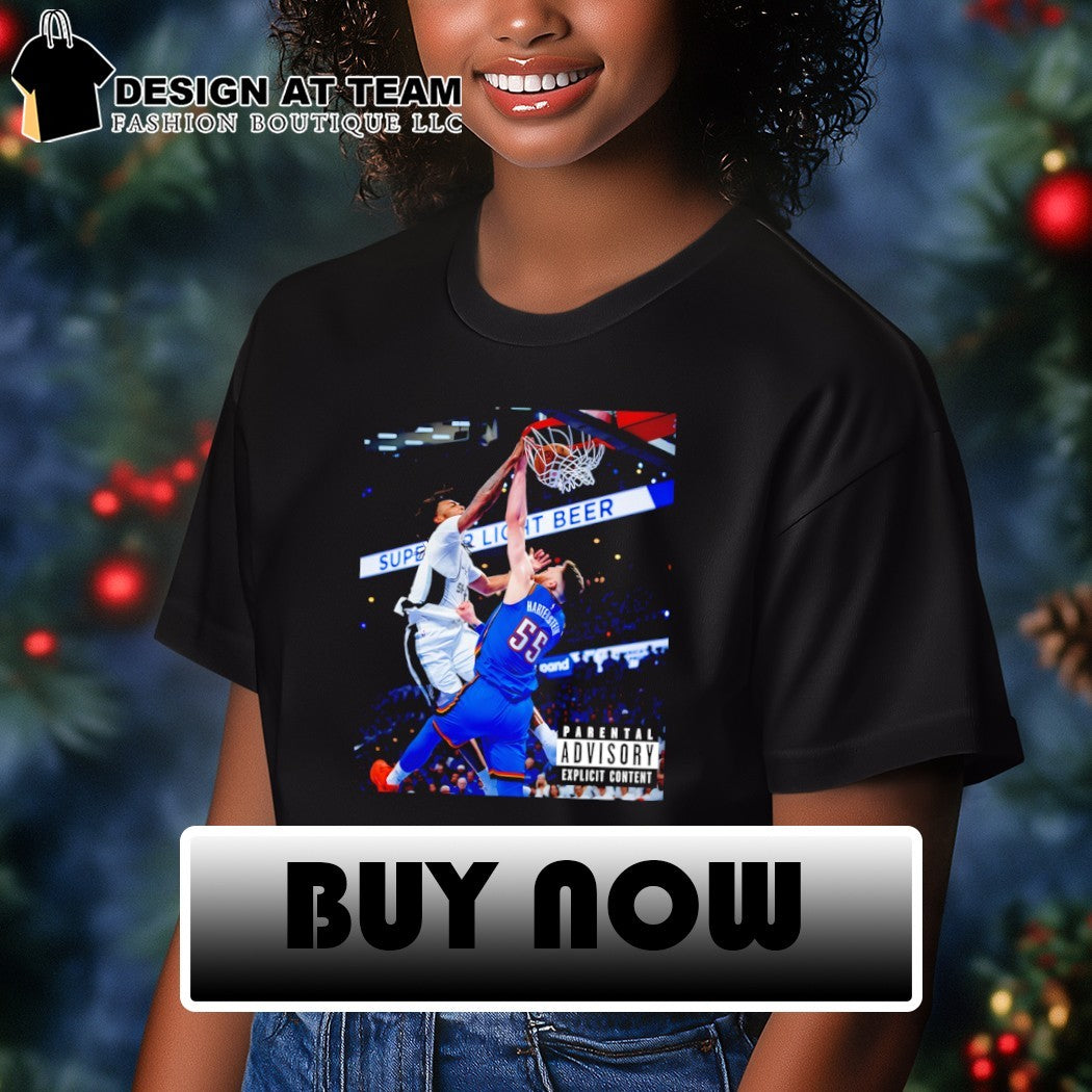 Stephon Castle dunk Isaiah Hartenstein San Antonio Spurs vs Oklahoma City Thunder Basketball 2026 shirt