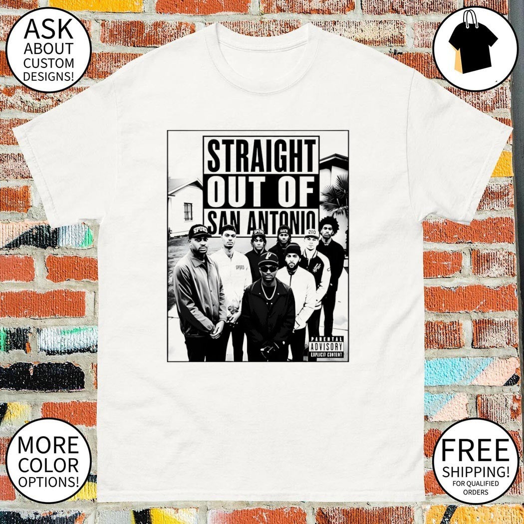 Straight Outta of San Antonio Spurs Basketball Parental Advisory Explicit Content shirt
