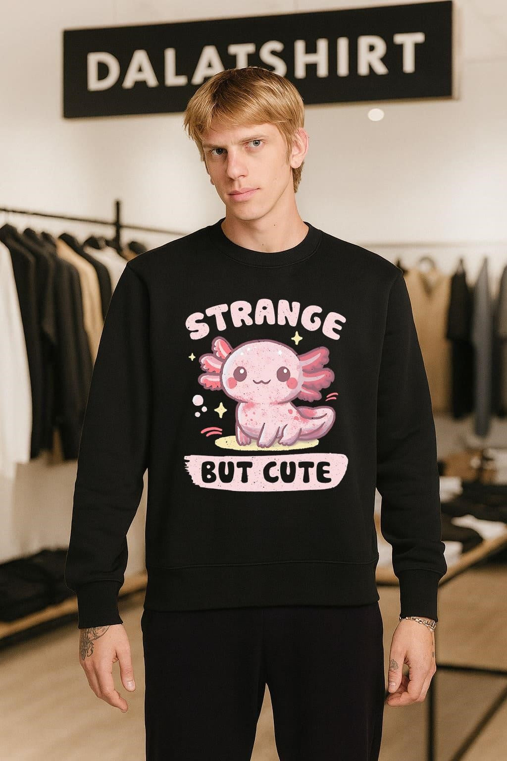 Strange But Cute Axolotl Cartoon retro shirt