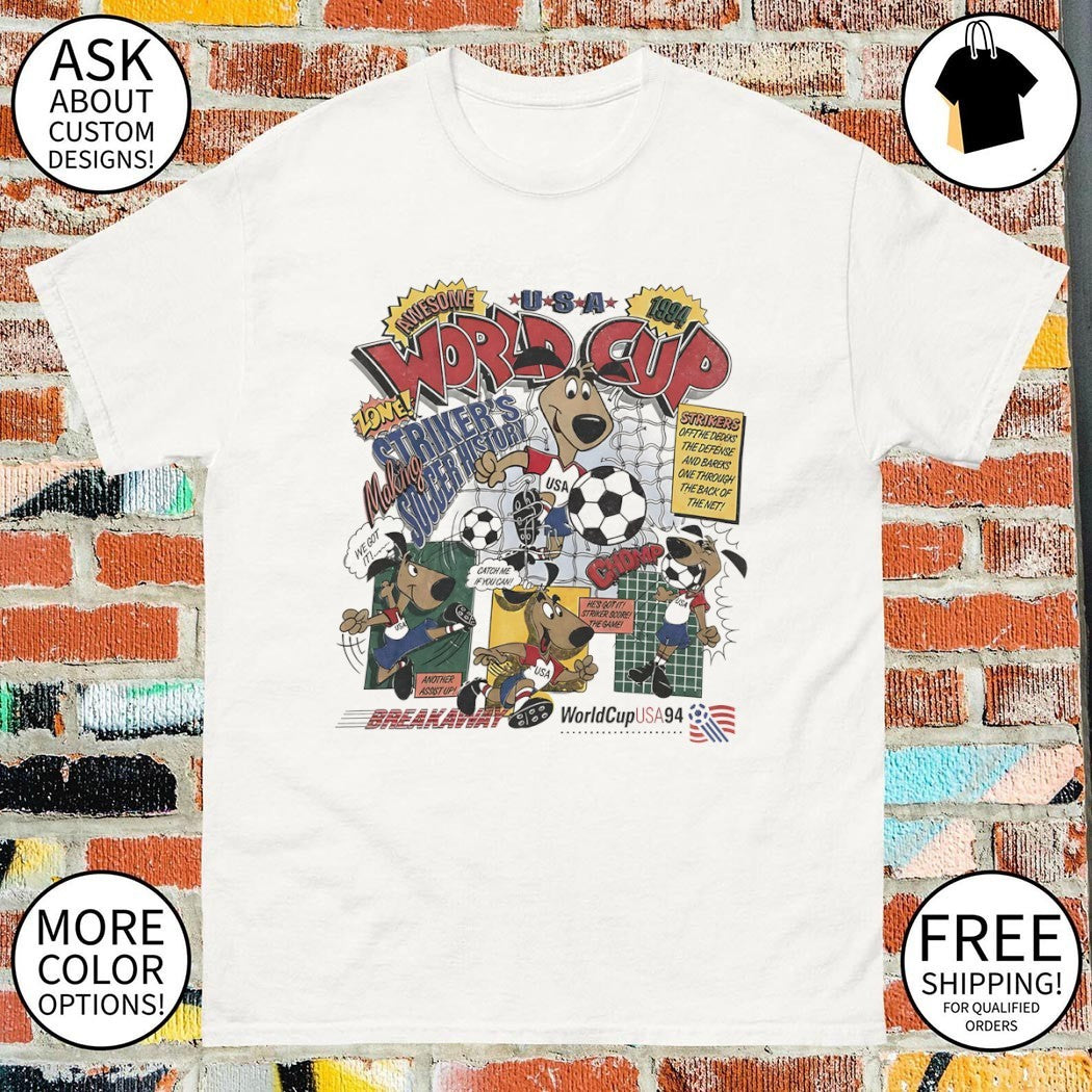 Striker Dog mascot Soccer World Cup 1994 Usa Making Striker’s History shirt