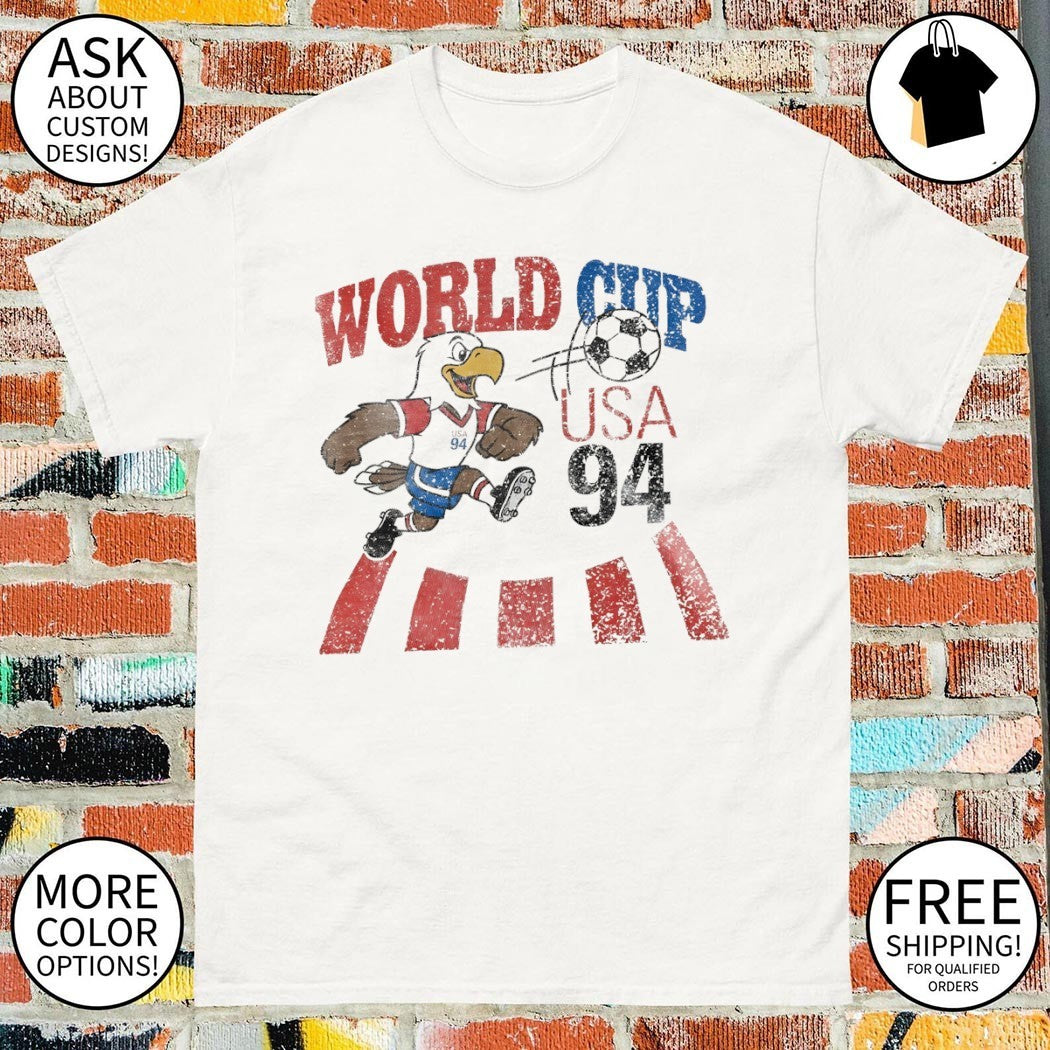 Striker The Eagle Soccer Mascot World Cup USA 94 Soccer Championship Team shirt