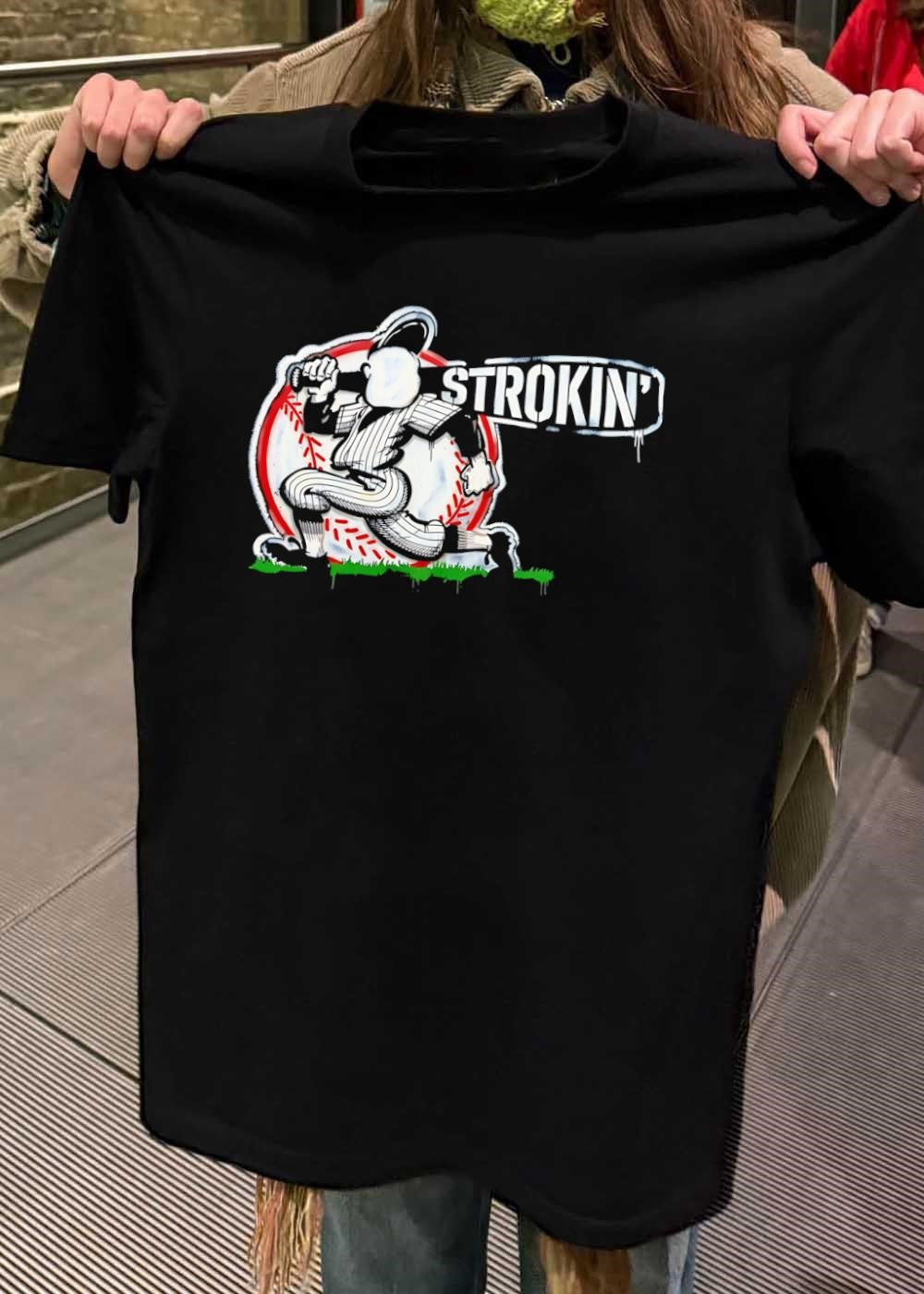 Strokin Baseball Graphic Player Logo T-Shirt