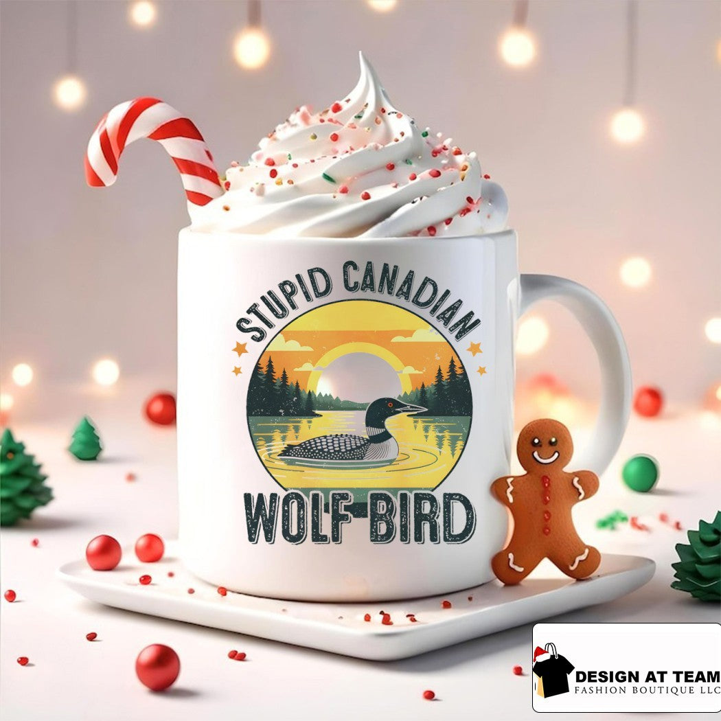 Stupid Canadian Wolf Bird Hockey Romance LGBT shirt
