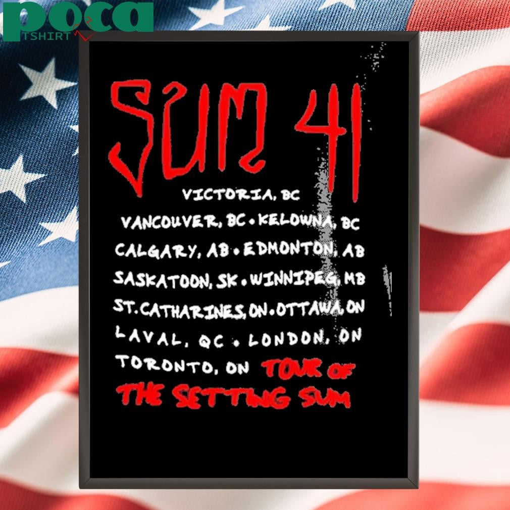 Sum 41 Skull Sketch Tour Of The Setting Sum 2025 T Shirt
