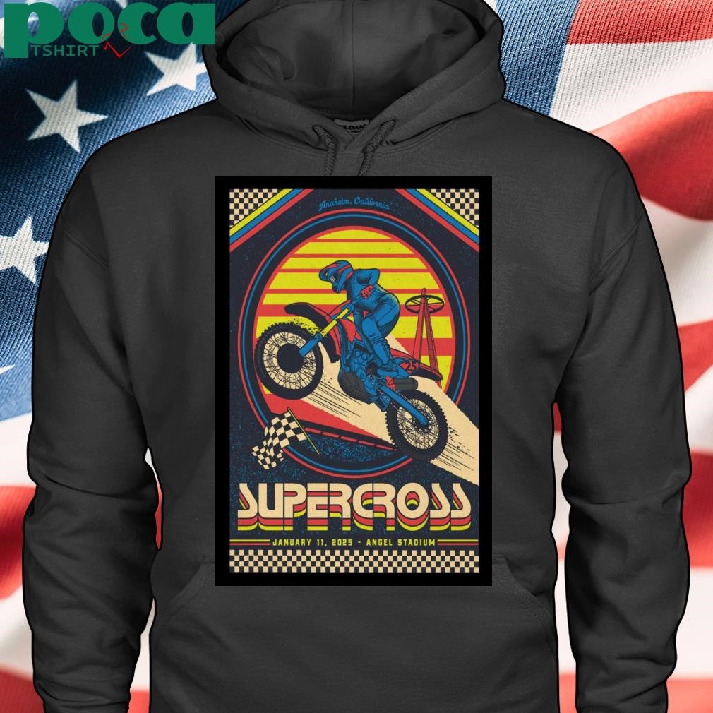 Supercross Angel Stadium On January 11 2025 In Anaheim CA Poster T-Shirt