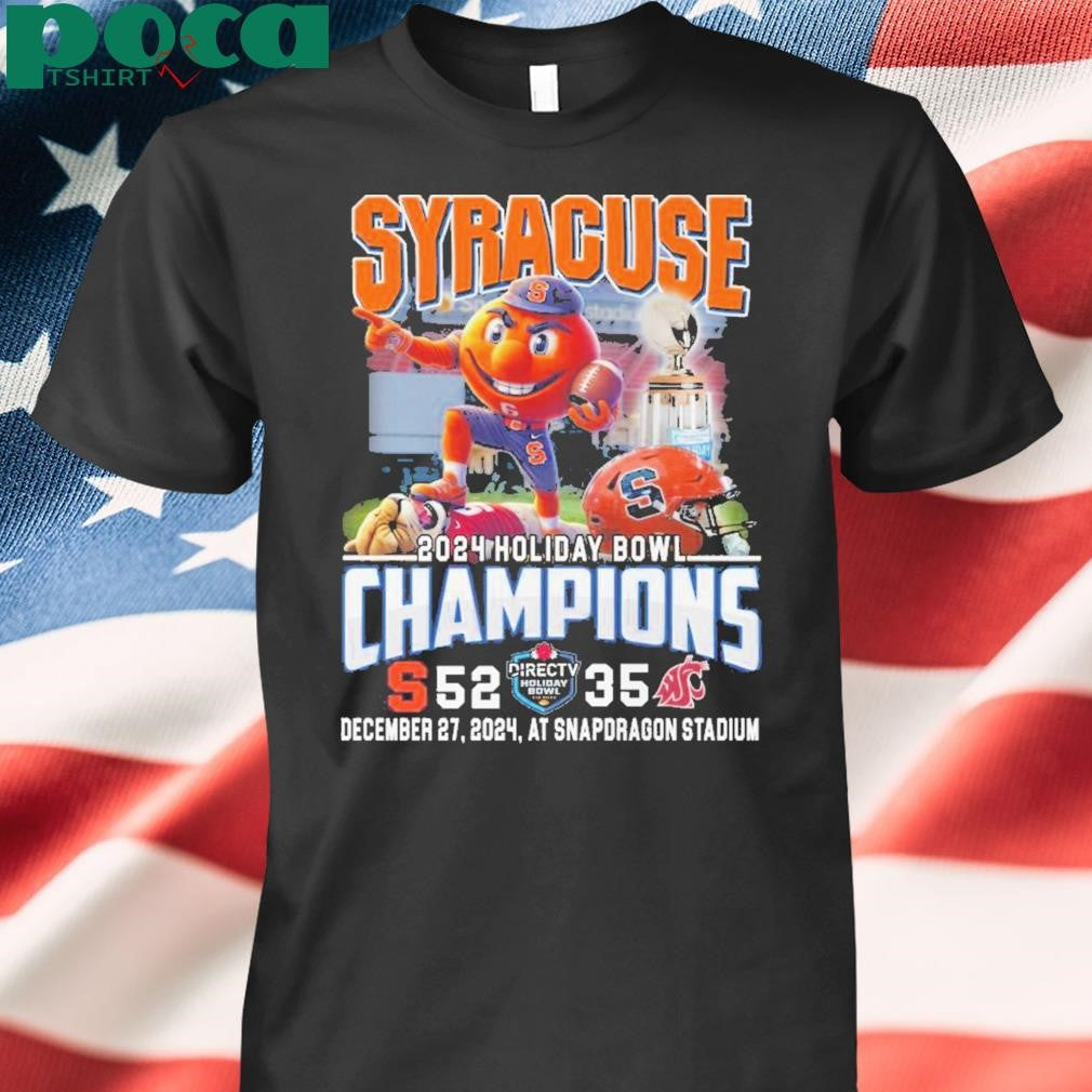 Syracuse Orange 2024 Holiday Bowl Champions Snapdragon Stadium T-Shirt