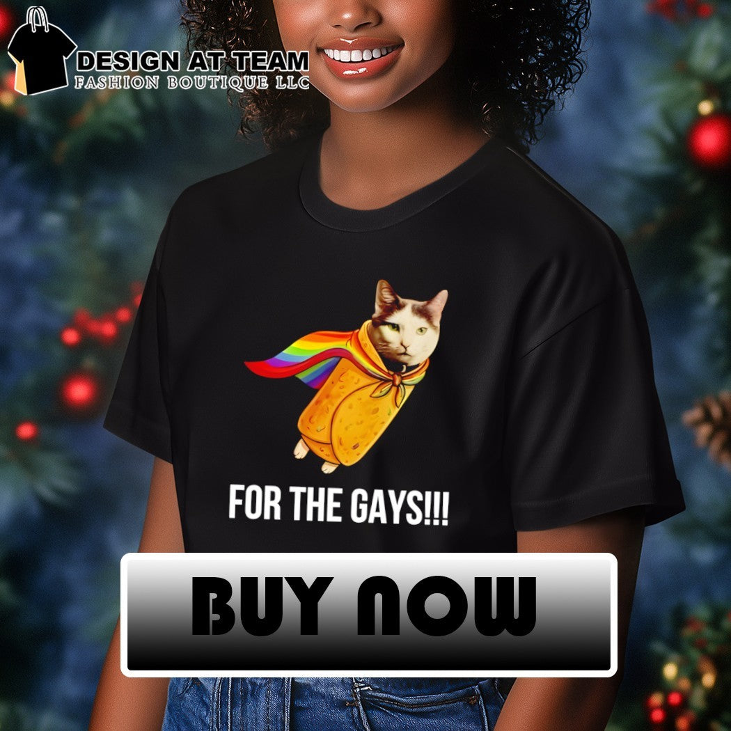 Taco Cat Pride flag For The Gays LGBT Pride Month shirt