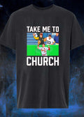 Take Me to Church Baseball Fan Catching a Home Run Ball St Louis Cardinals T-Shirt
