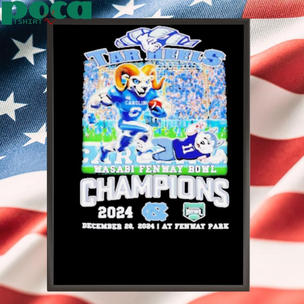 Tar Heels Wasabi Fenway Bowl Champions 2024 mascot shirt