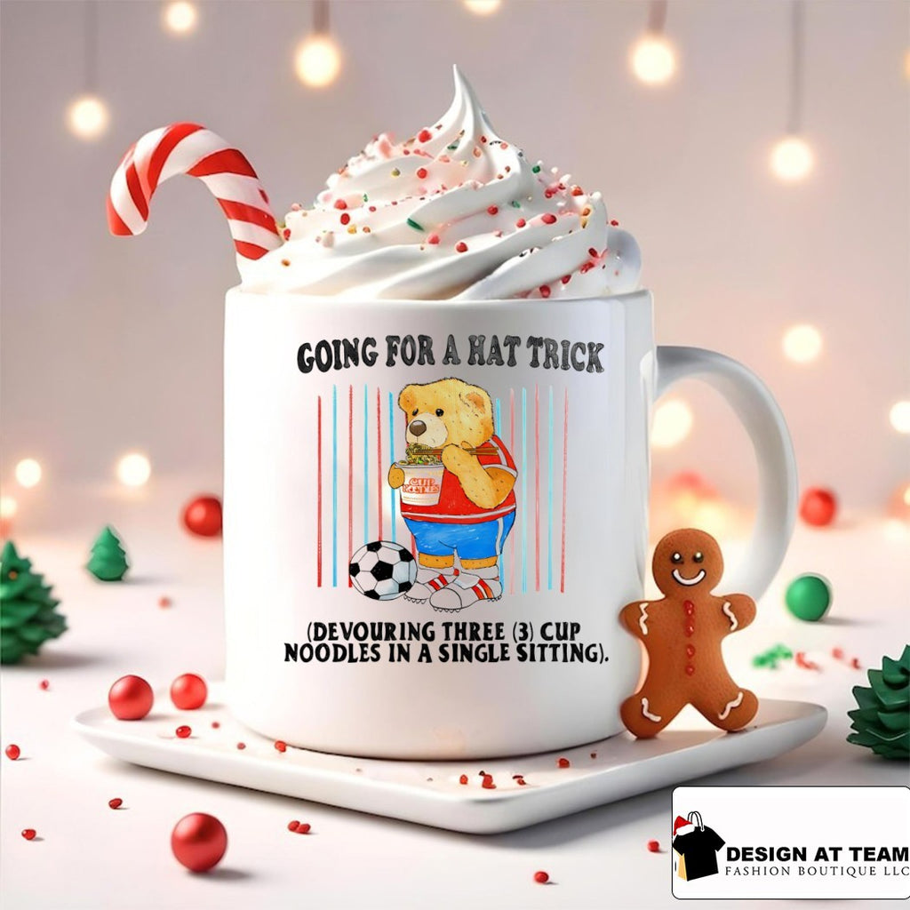 Teddy Bear Cup Noodles going for a hat trick cup noties devouring three 3 cup noodles in a single sitting shirt