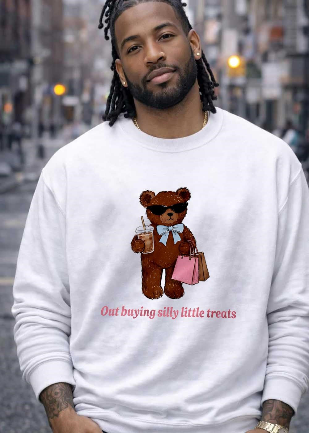 Teddy Bear Out Shopping Out Buying Silly Little Treats T-Shirt