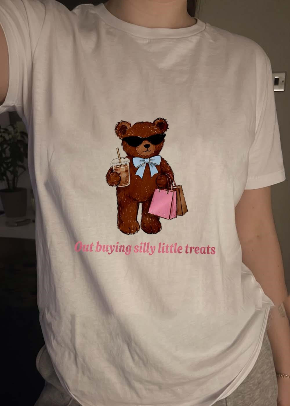 Teddy Bear Out Shopping Out Buying Silly Little Treats T-Shirt