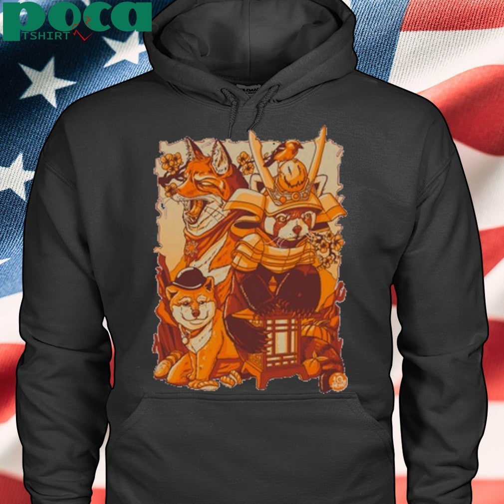 Tenhun Orange Fuzz Shirt