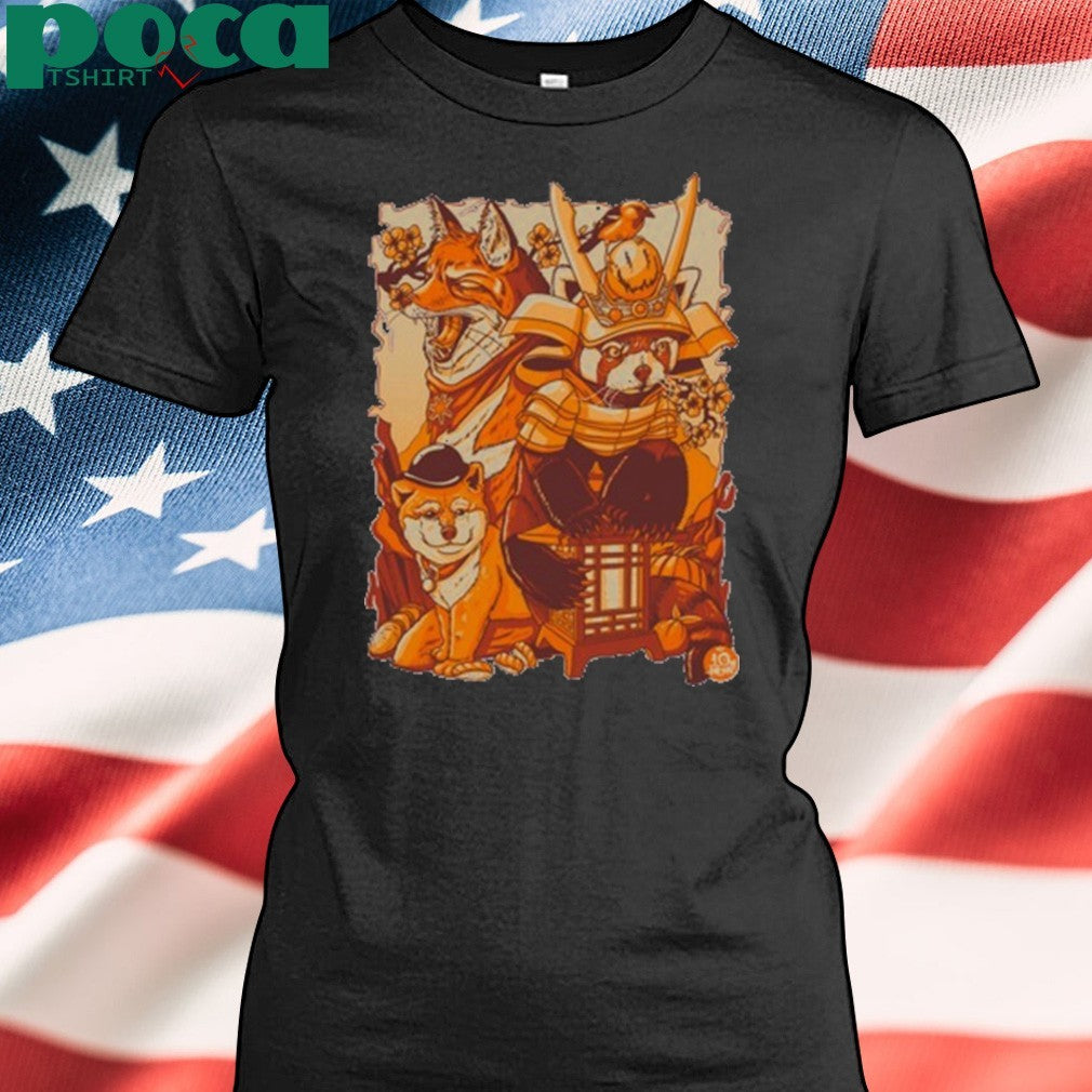 Tenhun Orange Fuzz Shirt