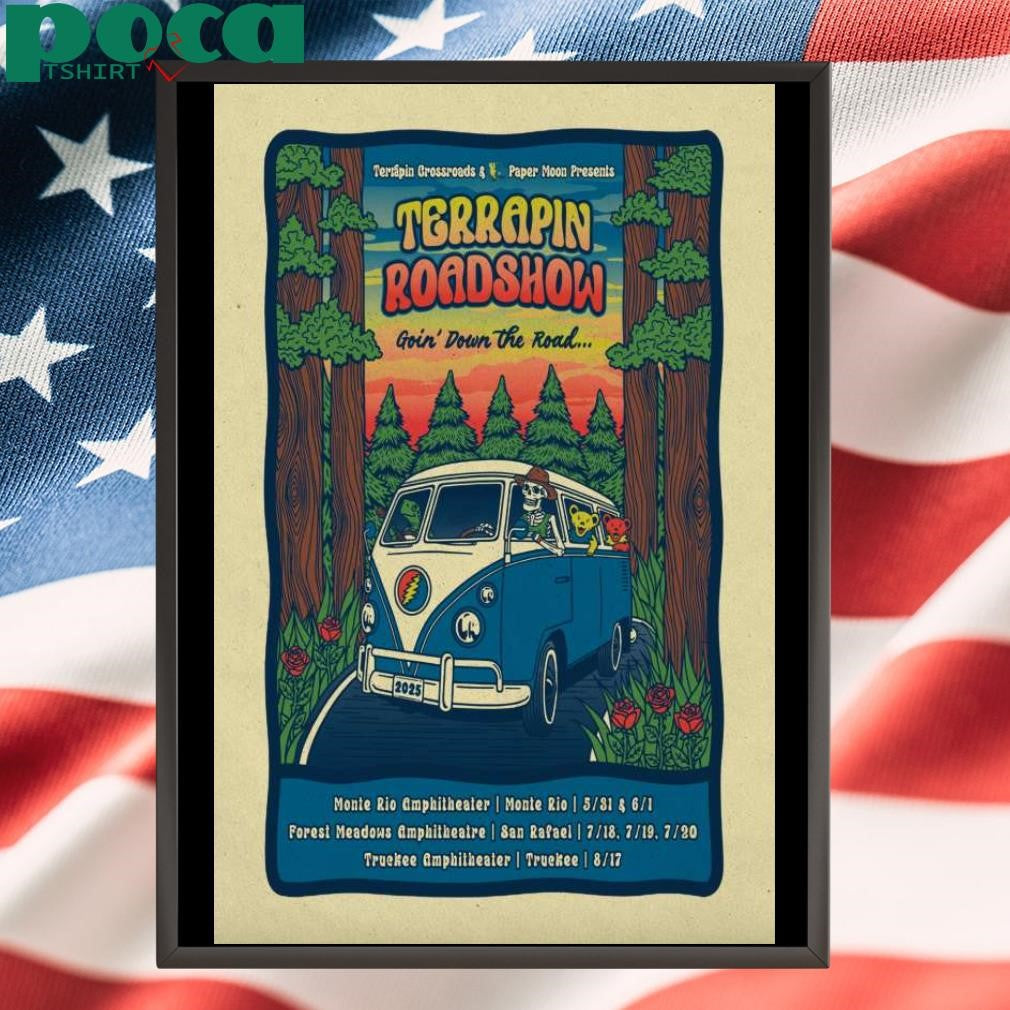 Terrapin Roadshow 2025 Goin’ Down The Road Shows Poster T-Shirt